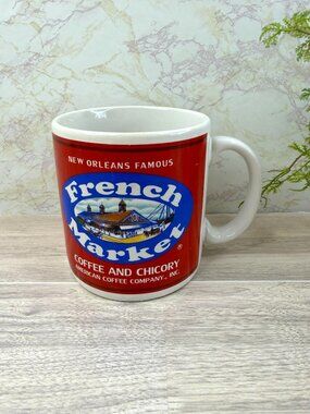 Vintage French Market Coffee Chicory Mug New Orleans American Coffee Co 14 oz
